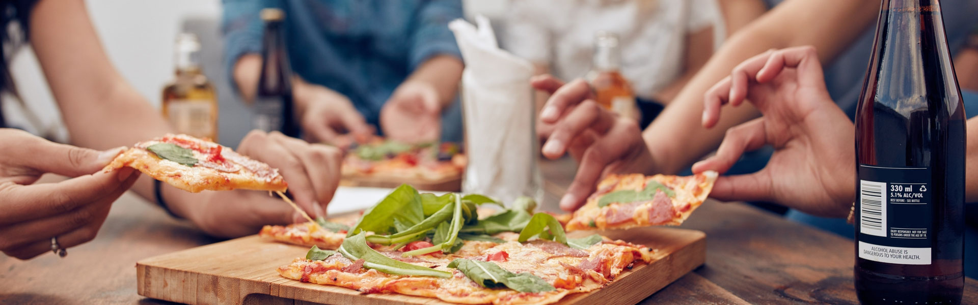 Friends Eating Pizza